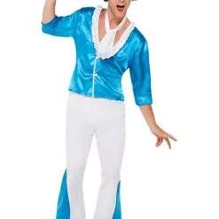 70er Jahre Disco Kostüm Weiß Für Herren