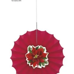 Deko-Fächer Aus Papier Mit Weihnachtsstern - Holly Poinsettia