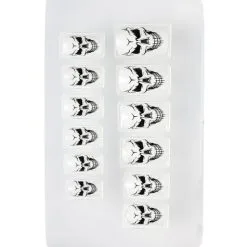 Haftende Totenkopf-Fingernägel Für Frauen