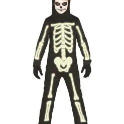 Skelett, Dass In Der Dunkelheit Leuchtet Kostüm Für Kinder