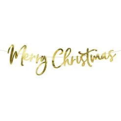 Merry Xmas Hänge-Deko Gold
