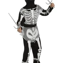 Ninja Zombie-Skelett Kostüm Für Jungen