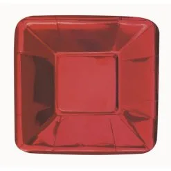 Rotes Teller Set Viereckig 8-teilig - Solid Colour Tableware