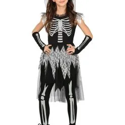 Skelett-Braut Kostüm Für Mädchen
