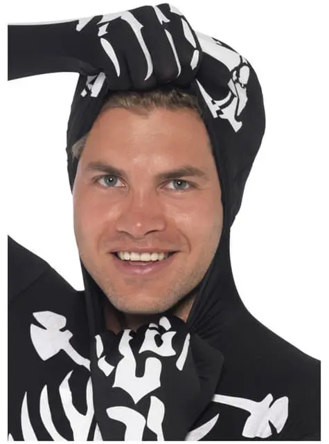 Ganzkörperanzug Skelett Mit Leuteffekt – Bild 3