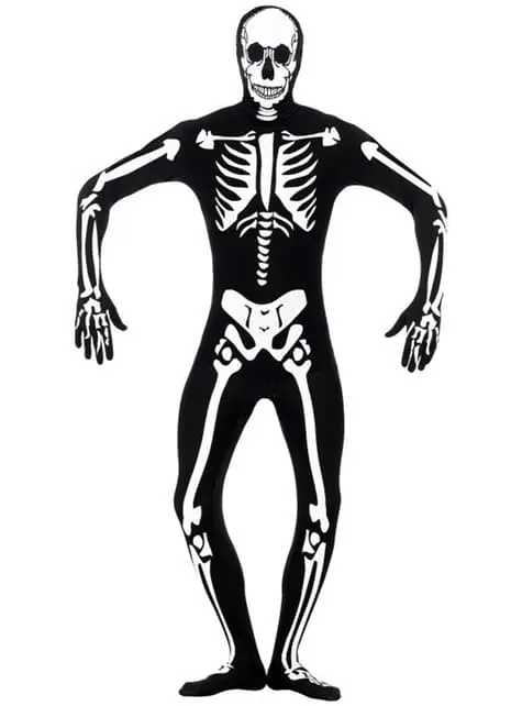 Ganzkörperanzug Skelett Mit Leuteffekt