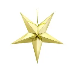 Stern Deko Zum Aufhängen Aus Papier Gold 70 Cm