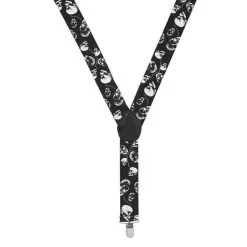 Träger Schwarz Mit Totenköpfen